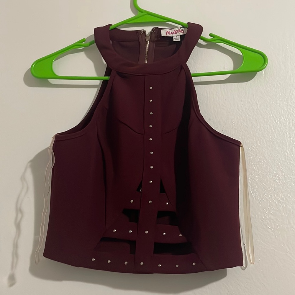 Burgendy 2-piece.